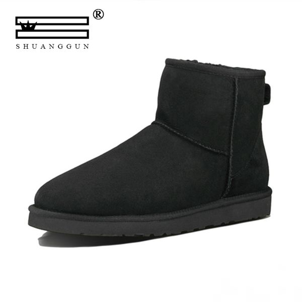 men's snow boots winter wool sheepskin men's motorcycle boots lace up antiskid ankle work shoes, Black
men's snow boots winter wool sheepskin men's motorcycle boots lace up antiskid ankle work shoes, Black