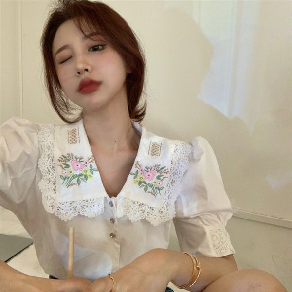 одежда питер пэн воротник vintage summer sweet стиль вышивки цветочные женские блузки корейский белые рубашки женские топы новые, White
одежда питер пэн воротник vintage summer sweet стиль вышивки цветочные женские блузки корейский белые рубашки женские топы новые, White