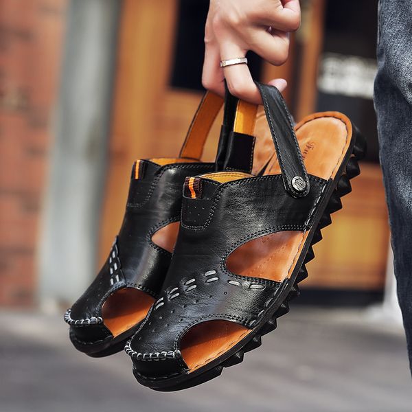 summer men sandals beach casual shoes pu leather sandalias zapatos de hombre soft footwear male chaussure homme, Black
summer men sandals beach casual shoes pu leather sandalias zapatos de hombre soft footwear male chaussure homme, Black