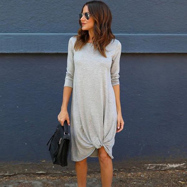 Dresses Womens Casual Office Lady 2018 New Stylish Minimalist Long Sleeve Short Mid-Calf Tshirt Dress For Women Vestidos #904
Dresses Womens Casual Office Lady 2018 New Stylish Minimalist Long Sleeve Short Mid-Calf Tshirt Dress For Women Vestidos #904