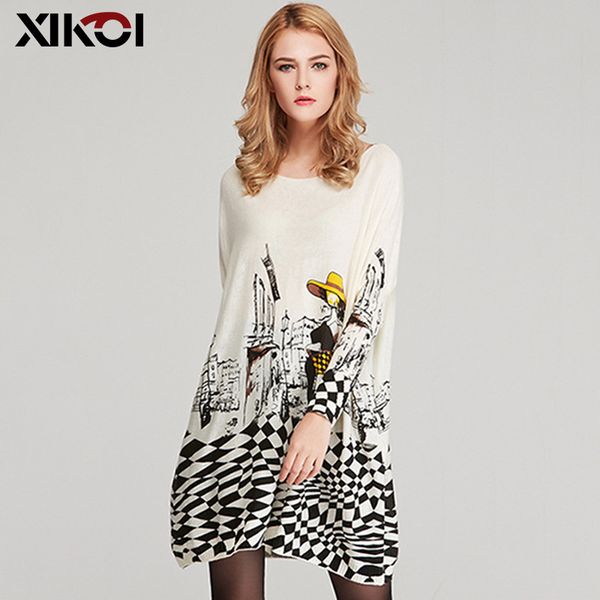 xikoi size autumn women long sweaters slash neck batwing sleeve new printed pullovers female loose casual knitted sweaters y190830, White;black
xikoi size autumn women long sweaters slash neck batwing sleeve new printed pullovers female loose casual knitted sweaters y190830, White;black