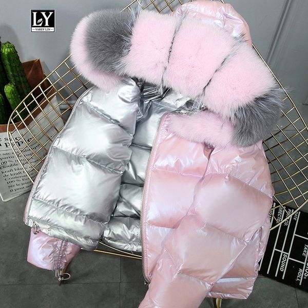ly varey lin real fur coat natural fox fur collar winter jacket women 90% white duck down double sided hooded waterproof parkas, Black
ly varey lin real fur coat natural fox fur collar winter jacket women 90% white duck down double sided hooded waterproof parkas, Black