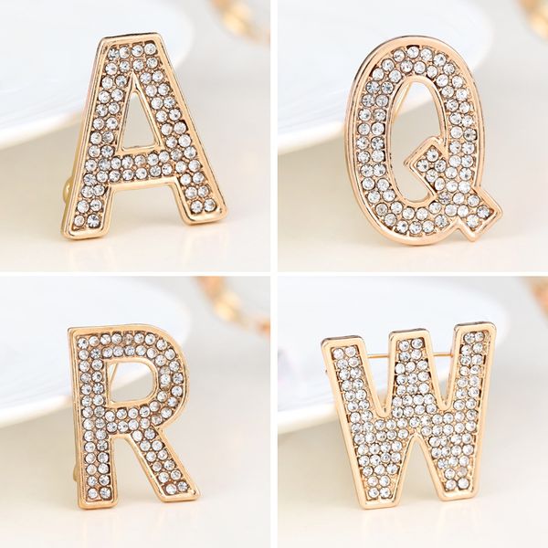fashion a-z english letter brooch gold color rhinesstone lapel pin and brooches shirt scarf buckle badge for women accessories, Gray
fashion a-z english letter brooch gold color rhinesstone lapel pin and brooches shirt scarf buckle badge for women accessories, Gray