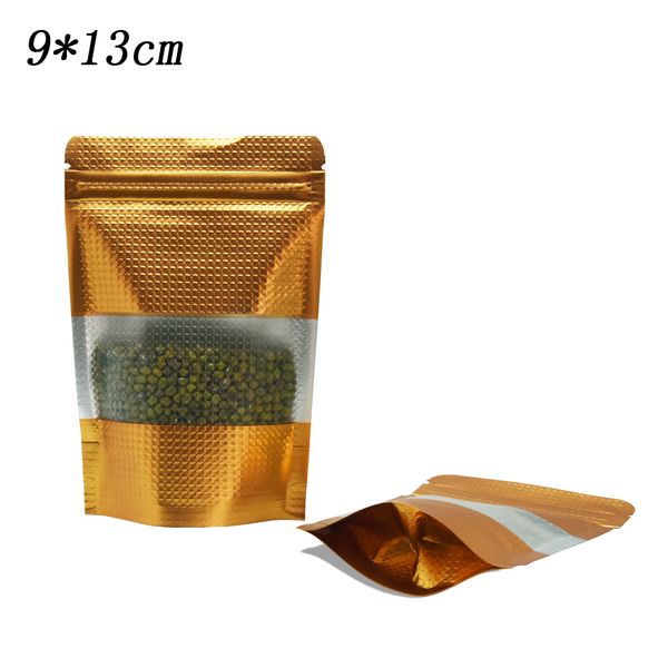9*12.5cm embossed surface stand up gold aluminum foil packing bag resealable line zipper plastic package bag with clear window 200pcs/lot
9*12.5cm embossed surface stand up gold aluminum foil packing bag resealable line zipper plastic package bag with clear window 200pcs/lot
