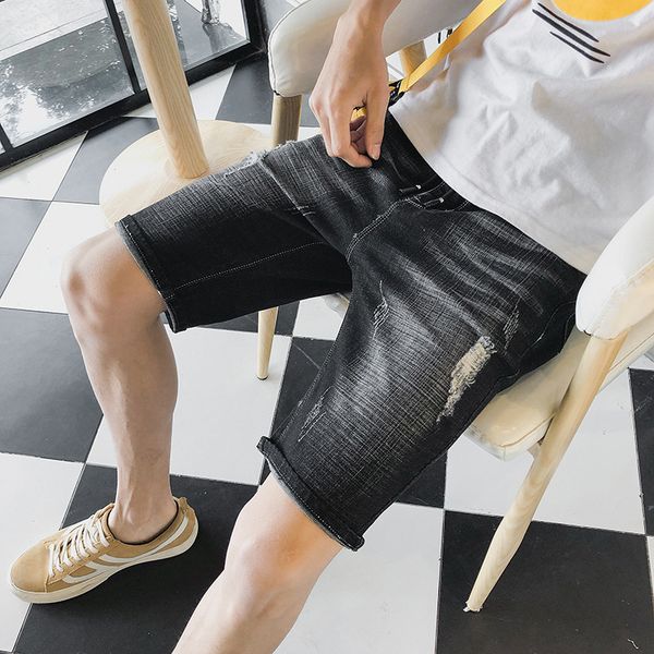 denim shorts men's jeans summer youth casual fashion men straight slim pants thin section 5 styles, Blue
denim shorts men's jeans summer youth casual fashion men straight slim pants thin section 5 styles, Blue