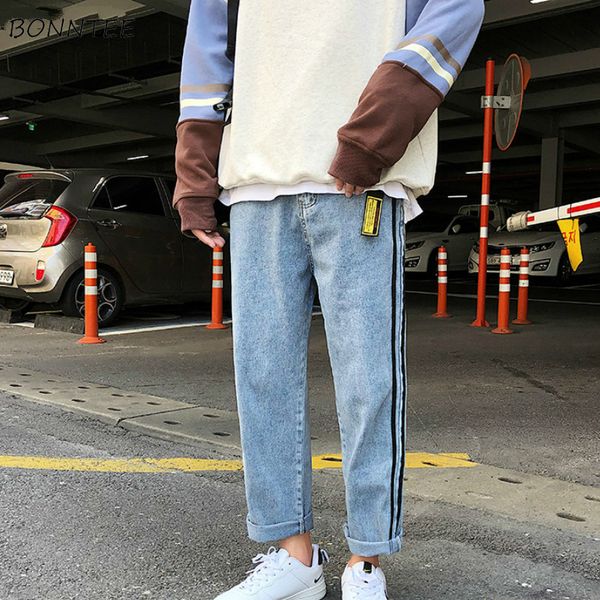 jeans men ankle-length striped ins korean style loose leisure daily mens new harajuku chic trendy straight trousers bf, Blue
jeans men ankle-length striped ins korean style loose leisure daily mens new harajuku chic trendy straight trousers bf, Blue