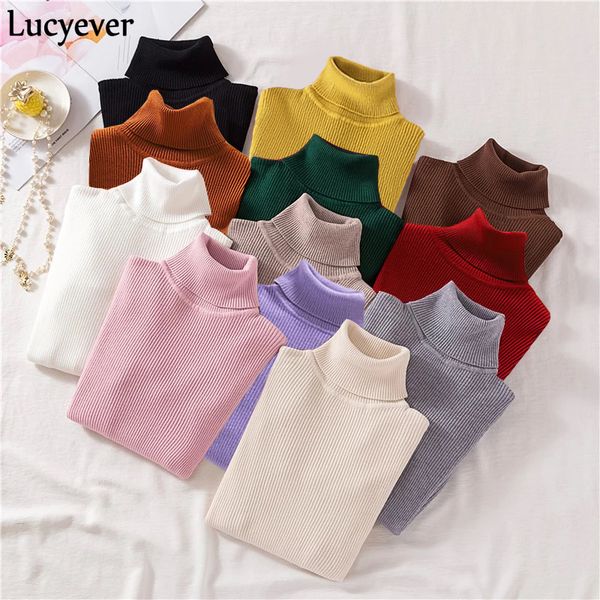 lucyever turtleneck women knitted pullovers sweater fashion autumn winter soft jumper korean slim long sleeve girls basic, White;black
lucyever turtleneck women knitted pullovers sweater fashion autumn winter soft jumper korean slim long sleeve girls basic, White;black
