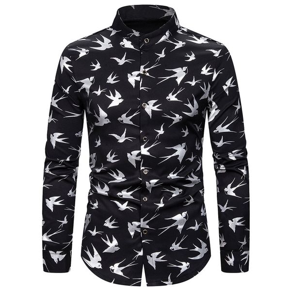 men dress shirt print gold silver winter long sleeve vintage dress shirt men casual nightclub party social blouse camisas hombre, White;black
men dress shirt print gold silver winter long sleeve vintage dress shirt men casual nightclub party social blouse camisas hombre, White;black