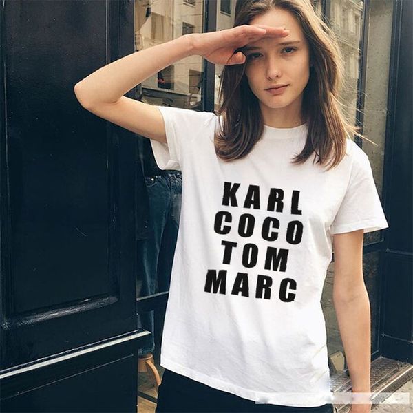 summer men & women black karl tom marc american t shirt woman tee fashion street hippie punk men & womens tshirts, White
summer men & women black karl tom marc american t shirt woman tee fashion street hippie punk men & womens tshirts, White