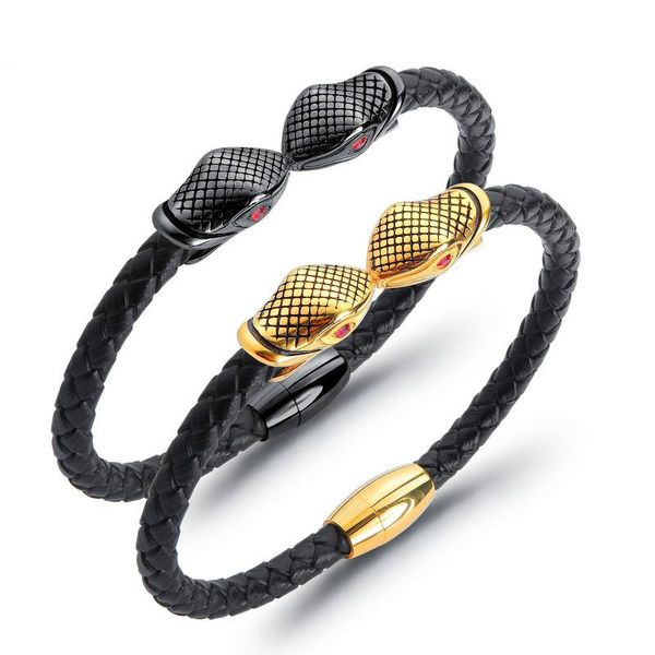 woven bracelet couple bracelet magnetic clasp men women braided leather leather rope titanium steel, Golden;silver
woven bracelet couple bracelet magnetic clasp men women braided leather leather rope titanium steel, Golden;silver