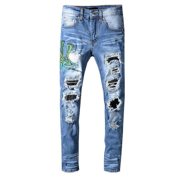 new men's designer brand ami jeans classic hip hop pants designer jeans distressed ripped biker jean slim fit motorcycle denim jeans, Blue
new men's designer brand ami jeans classic hip hop pants designer jeans distressed ripped biker jean slim fit motorcycle denim jeans, Blue
