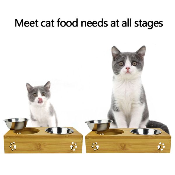 повышенные cat будка bamboo воспитанного pet чашу с 2 из нержавеющей стали миска anti-leak pet food и вода питающей
повышенные cat будка bamboo воспитанного pet чашу с 2 из нержавеющей стали миска anti-leak pet food и вода питающей