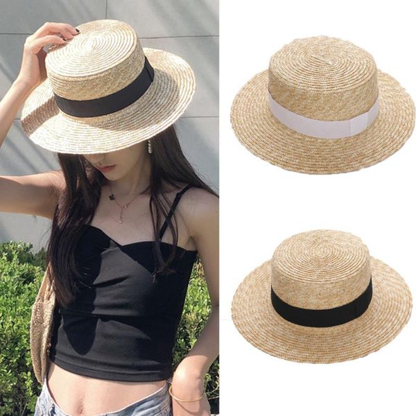 2020 summer women wide brim straw hat fashion lady sun hats boater wheat panama beach hats beach caps, Blue;gray
2020 summer women wide brim straw hat fashion lady sun hats boater wheat panama beach hats beach caps, Blue;gray