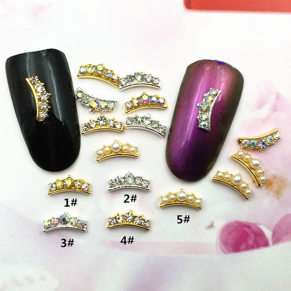 10pcs/lot japan gold silver crown with rhinestone pearl metal alloy nail art decorations stickers/charms/ tools for manicure, Silver;gold
10pcs/lot japan gold silver crown with rhinestone pearl metal alloy nail art decorations stickers/charms/ tools for manicure, Silver;gold
