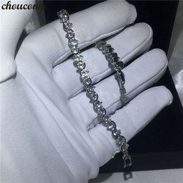 choucong unique female white gold filled bracelet 4mm 5a zircon cz silver colors wedding bracelets for women fashion jewerly, Golden;silver
choucong unique female white gold filled bracelet 4mm 5a zircon cz silver colors wedding bracelets for women fashion jewerly, Golden;silver