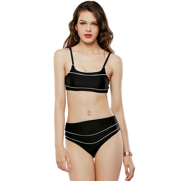 european and american female split swimsuit new 2020 solid color striped high waist fashion bikini seaside swimwear
european and american female split swimsuit new 2020 solid color striped high waist fashion bikini seaside swimwear