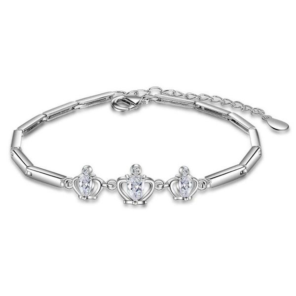 925 sterling silver crown charm bracelets for women fashion crystal sterling-silver-jewelry pulseira feminina sy292, Golden;silver
925 sterling silver crown charm bracelets for women fashion crystal sterling-silver-jewelry pulseira feminina sy292, Golden;silver