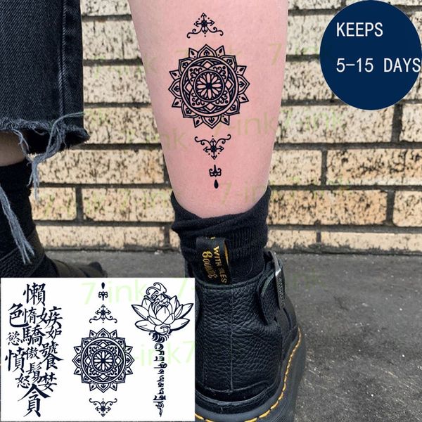 juice waterproof temporary tattoo sticker chinese words lotus mandala art tatoo fake tatto new style 7-15 days for men women
juice waterproof temporary tattoo sticker chinese words lotus mandala art tatoo fake tatto new style 7-15 days for men women