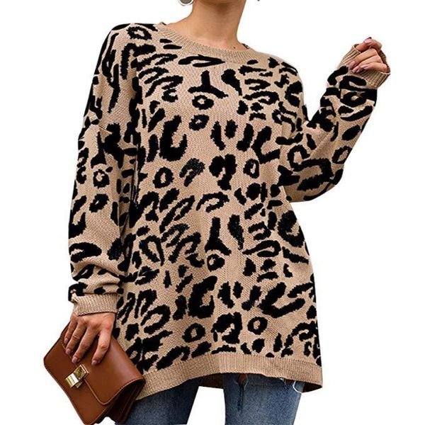 women's sweaters women leopard knitted sweater winter animal print o-neck thick long sleeve female pullovers casual, White;black
women's sweaters women leopard knitted sweater winter animal print o-neck thick long sleeve female pullovers casual, White;black