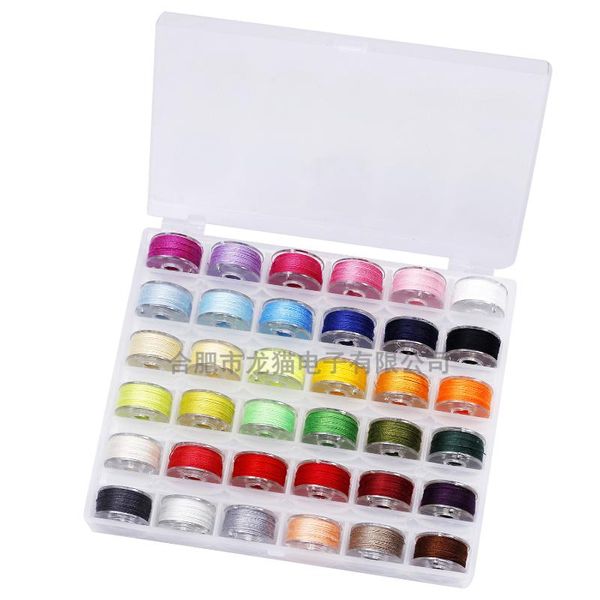 36 grids transparent bobbin case with thread bobbin plus 36 colors sewing thread boxed suit sewing tool set, Black
36 grids transparent bobbin case with thread bobbin plus 36 colors sewing thread boxed suit sewing tool set, Black