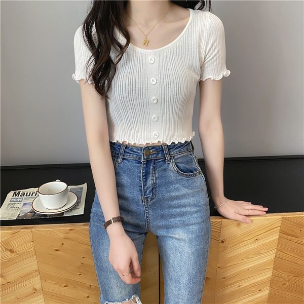 2020 summer short-sleeved t-shirt women all-match coat t-shirt coat slim base foreign style short jacket fashion, White
2020 summer short-sleeved t-shirt women all-match coat t-shirt coat slim base foreign style short jacket fashion, White