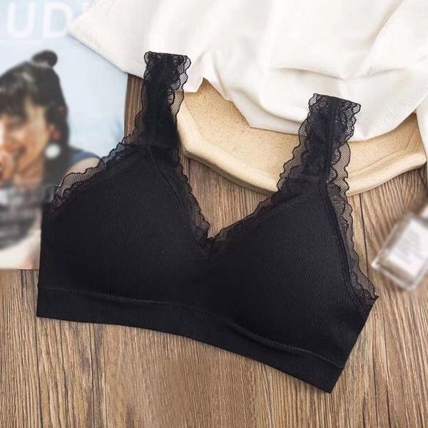 women deep v solid color lace bras bralette intimates thin lingerie wireless seamless underwear, Red;black
women deep v solid color lace bras bralette intimates thin lingerie wireless seamless underwear, Red;black