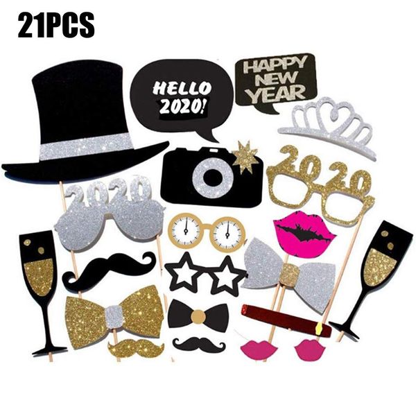 21pcs/set 2020 new year's eve party card masks p booth props year cocktail party supplies decorations
21pcs/set 2020 new year's eve party card masks p booth props year cocktail party supplies decorations