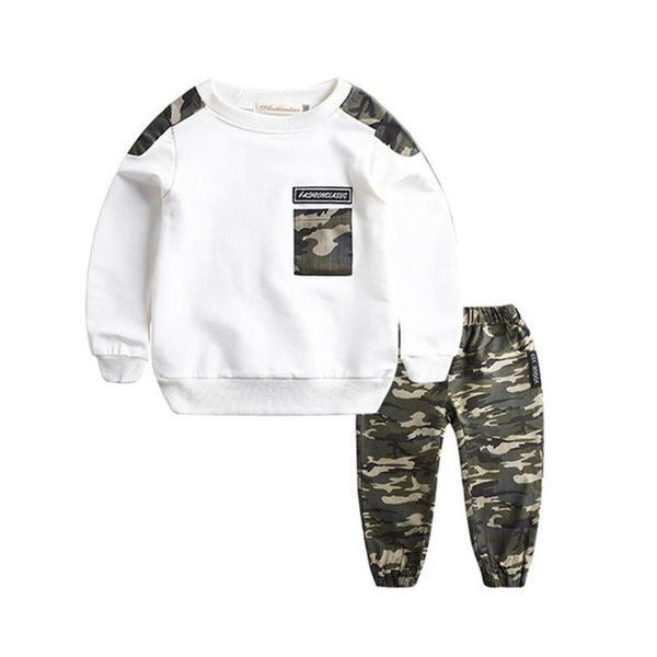 2019 new summer toddler baby girl boys printed pockets long sleeve camouflage printed pants tracksuit 2pcs fashion outfit, White
2019 new summer toddler baby girl boys printed pockets long sleeve camouflage printed pants tracksuit 2pcs fashion outfit, White