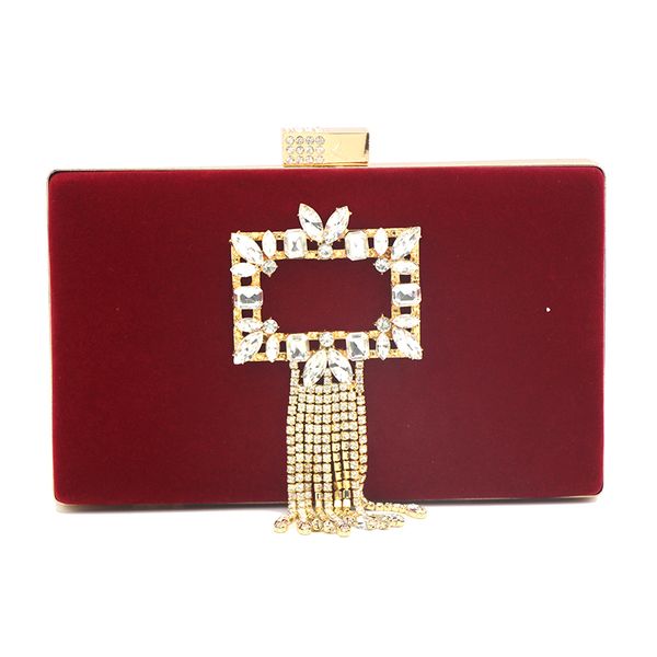 2020 tassel diamond square box flannel clutch banquet bag cheongsam women's bag a503
2020 tassel diamond square box flannel clutch banquet bag cheongsam women's bag a503
