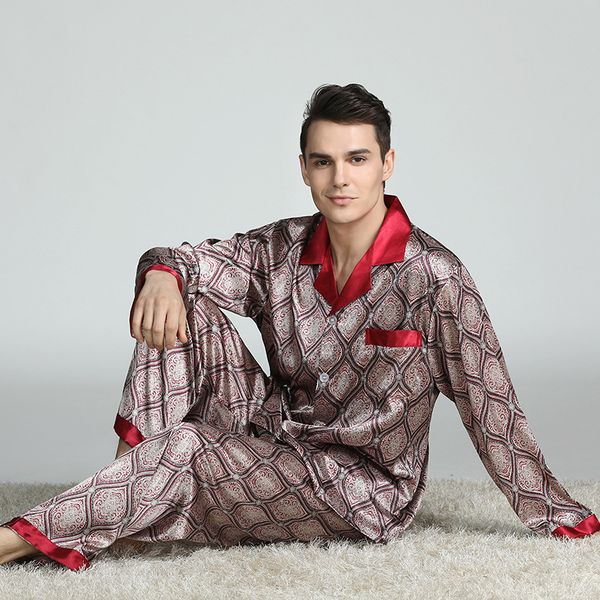 printed men silky satin pajamas pyjama set spring summer full sleeve 2pcs sleepwear sleep suit large size l-3xl nightwear, Black;brown
printed men silky satin pajamas pyjama set spring summer full sleeve 2pcs sleepwear sleep suit large size l-3xl nightwear, Black;brown