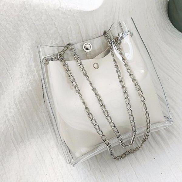 women's shoulder bag new small transparent bucket bag chain handbag composite woman multi-function mini shoulder bag#15
women's shoulder bag new small transparent bucket bag chain handbag composite woman multi-function mini shoulder bag#15