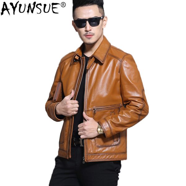 ayunsue real cow leather jacket men spring autumn motorcycle genuine 100% cowhide coat men leather jackets 2018 kj1333, Black
ayunsue real cow leather jacket men spring autumn motorcycle genuine 100% cowhide coat men leather jackets 2018 kj1333, Black