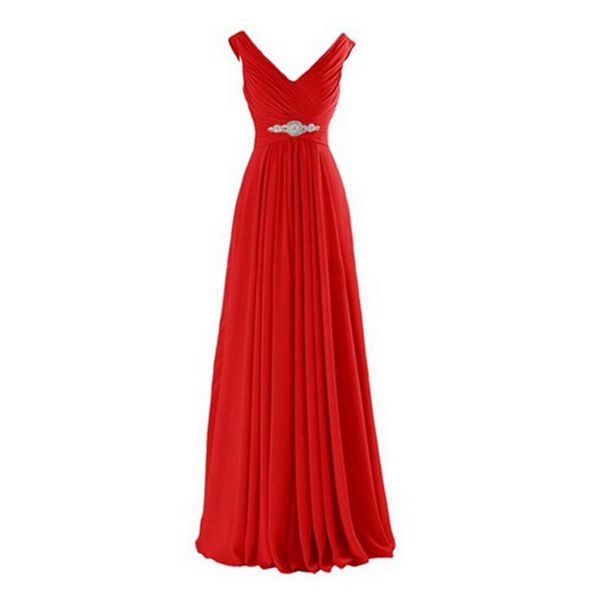 red royal blue green chiffon v-neck bridesmaid dresses with crystal pleats 2020 beach wedding party dress, White;pink
red royal blue green chiffon v-neck bridesmaid dresses with crystal pleats 2020 beach wedding party dress, White;pink