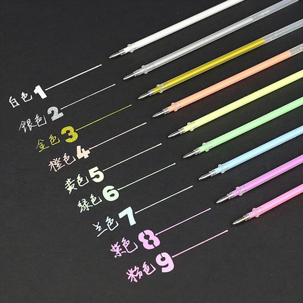 10pcs/set 9 colors pen refills glitter highlighter gel pen core for drawing painting marker stationery school office supplies, Black;red
10pcs/set 9 colors pen refills glitter highlighter gel pen core for drawing painting marker stationery school office supplies, Black;red