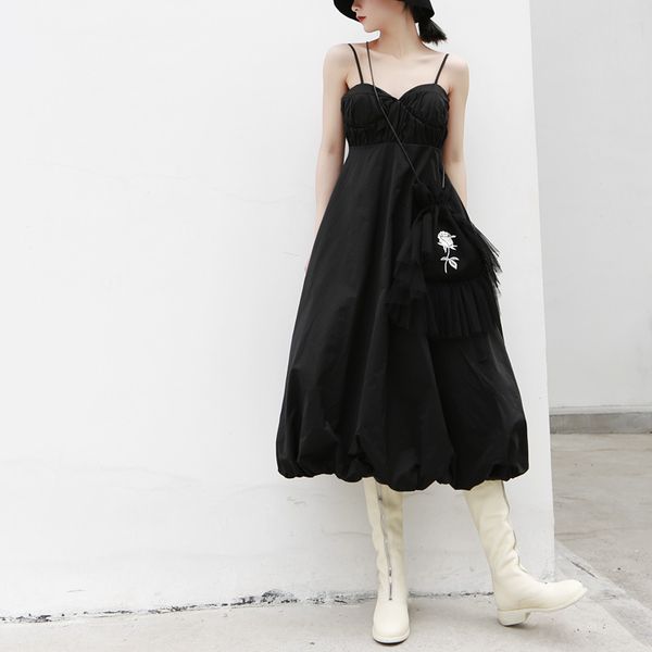 womengaga 2020 summer new sleeveless dress solid suspenders empire a-line casual loose streetwear zipper pleated vintage a267, Black;gray
womengaga 2020 summer new sleeveless dress solid suspenders empire a-line casual loose streetwear zipper pleated vintage a267, Black;gray