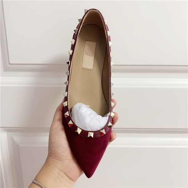 fee new style casual designer burgundy suede point toe studded spikes rivets flats loafers brand new, Black
fee new style casual designer burgundy suede point toe studded spikes rivets flats loafers brand new, Black