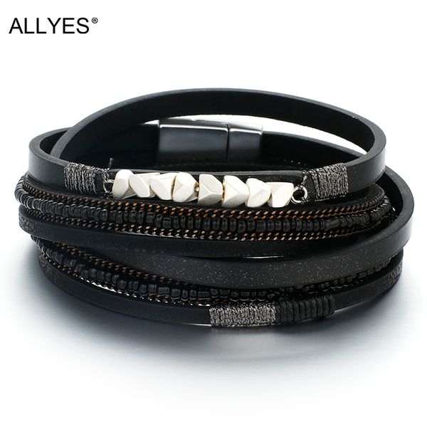 allyes boho leather fashion bracelet woman 2019 bohemian beads braided multilayer wrap bracelets & bangles femme jewelry, Golden;silver
allyes boho leather fashion bracelet woman 2019 bohemian beads braided multilayer wrap bracelets & bangles femme jewelry, Golden;silver