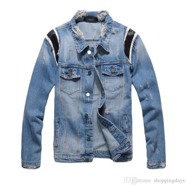denim jacket motorbike motorcycle jeans jacket patchwork coat man fashion slim windbreaker winter streetwear, Black;brown
denim jacket motorbike motorcycle jeans jacket patchwork coat man fashion slim windbreaker winter streetwear, Black;brown