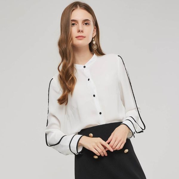 women autumn blouse button stand collar fashion simple slim casual basic white shirt chiffion office lady shirt blouse
women autumn blouse button stand collar fashion simple slim casual basic white shirt chiffion office lady shirt blouse