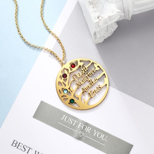 подгонянный 4 камень neckalce генеалогическое дерево жизни круглый подвески колье табличка персонализированные подарки для мамы, бабушки, Silver
подгонянный 4 камень neckalce генеалогическое дерево жизни круглый подвески колье табличка персонализированные подарки для мамы, бабушки, Silver