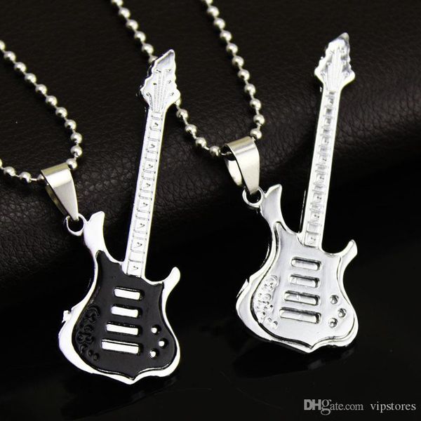fashion 4 colors cool guitar pendant necklace titanium steel music guitar necklace fine jewelry for music fans wholesale, Silver
fashion 4 colors cool guitar pendant necklace titanium steel music guitar necklace fine jewelry for music fans wholesale, Silver