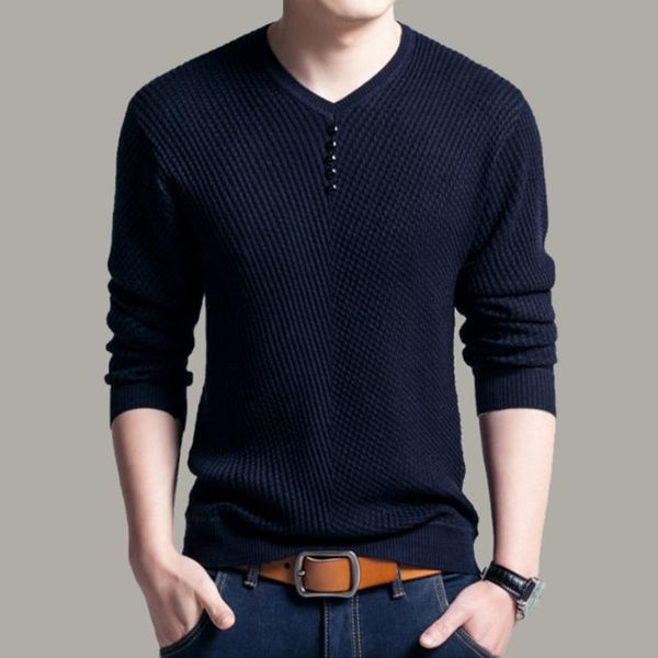 2020 autumn new men's v-neck sweaters pullover male solid color slim fit black gray sweater knitted pullovers, White;black
2020 autumn new men's v-neck sweaters pullover male solid color slim fit black gray sweater knitted pullovers, White;black