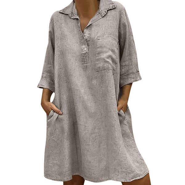 summer dress woman clothes winter women dresses girl solid dress boho turn down collar casual pocket female button dress solid casual, Black;gray
summer dress woman clothes winter women dresses girl solid dress boho turn down collar casual pocket female button dress solid casual, Black;gray