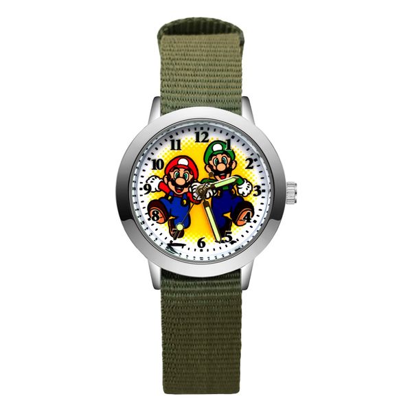 cartoon cute pretty mario style children's watches kids student girls boys quartz nylon strap wrist watch ja148, Slivery;brown
cartoon cute pretty mario style children's watches kids student girls boys quartz nylon strap wrist watch ja148, Slivery;brown