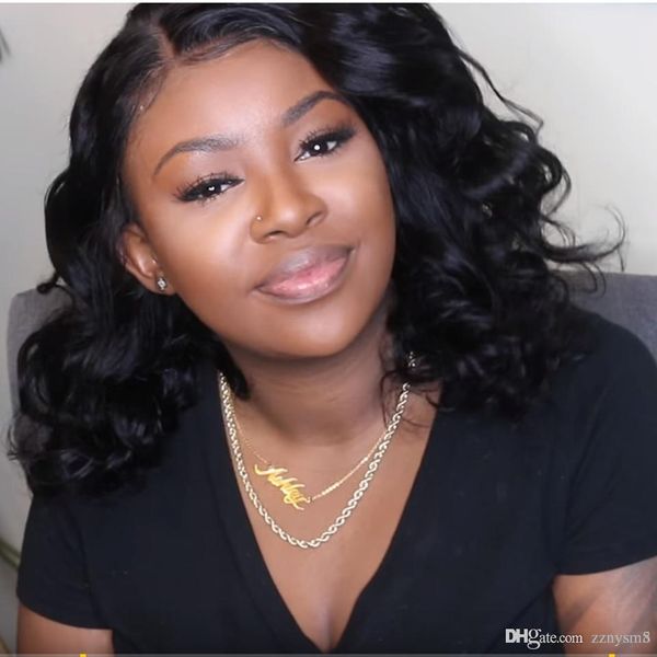 short bob deep part pre plucked full lace human hair wigs remy brazilian wavy wig full lace wigs with baby hair bleached knots, Black
short bob deep part pre plucked full lace human hair wigs remy brazilian wavy wig full lace wigs with baby hair bleached knots, Black