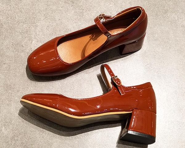 2019 women's shoes in spring and autumn with new style middle heel coarse heel square head @2414, Black
2019 women's shoes in spring and autumn with new style middle heel coarse heel square head @2414, Black