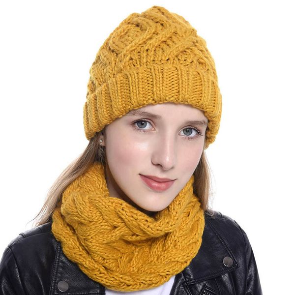 hat and scarf 2019women two pieces pure color knitted cap keep warm neckerchief winter hat, Blue;gray
hat and scarf 2019women two pieces pure color knitted cap keep warm neckerchief winter hat, Blue;gray