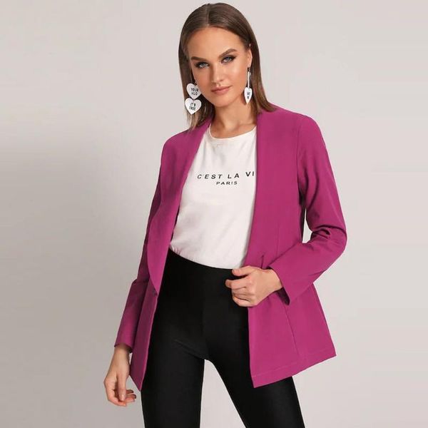 blazer mujer 2020 women new spring solid button long sleeve notched casual office overwear blazer mujer elegante, White;black
blazer mujer 2020 women new spring solid button long sleeve notched casual office overwear blazer mujer elegante, White;black