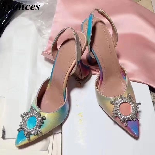elegant new colorful crystal embellished sandals lady slingbacks crystal buckle pointed toe high heel shiny dress shoes women, Black
elegant new colorful crystal embellished sandals lady slingbacks crystal buckle pointed toe high heel shiny dress shoes women, Black