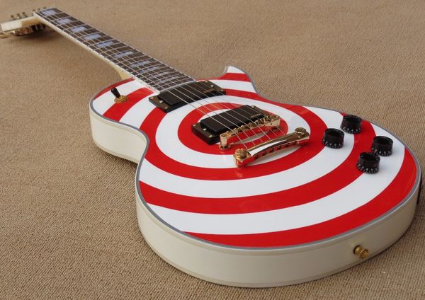 custom shop zakk wylde красное яблочко белая электрическая гитара черная скорость knobs, white pearl блок инкрустация, копировать emg пикапы
custom shop zakk wylde красное яблочко белая электрическая гитара черная скорость knobs, white pearl блок инкрустация, копировать emg пикапы